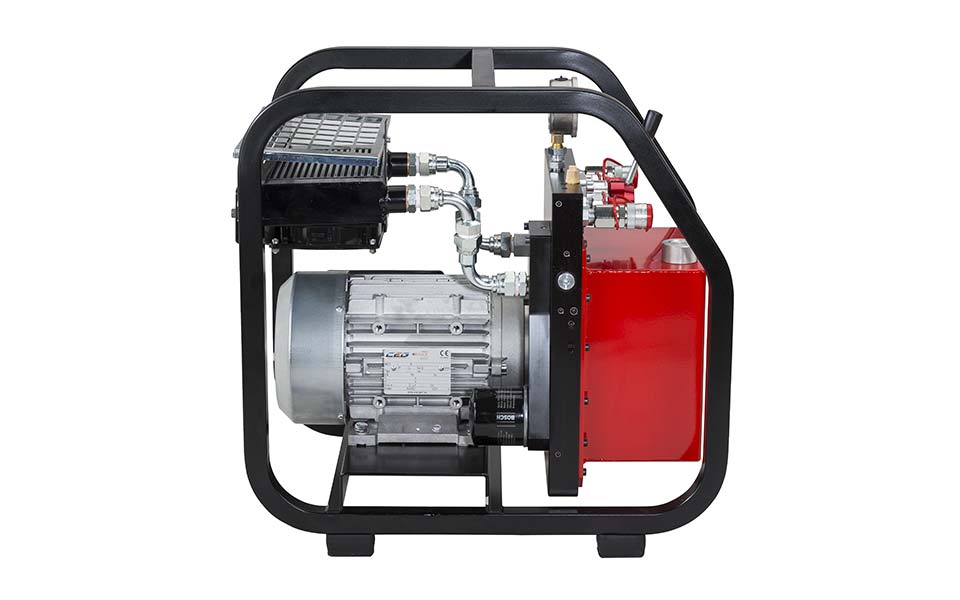 PP600 high pressure hydraulic power unit with electric motor and petrol engine